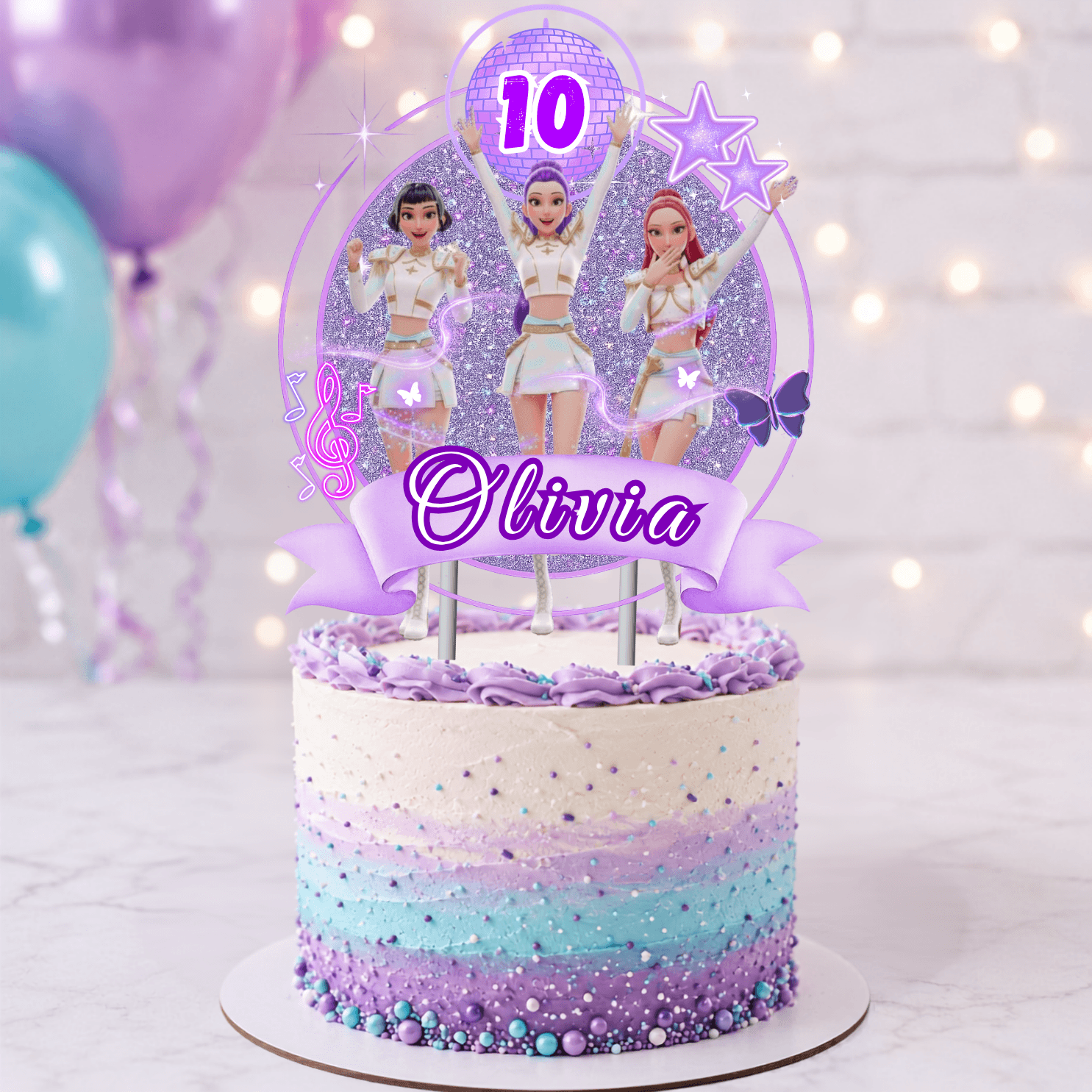 KPop Demon Hunters Editable Cake Toppers | Canva Cake Topper Template - Image 2