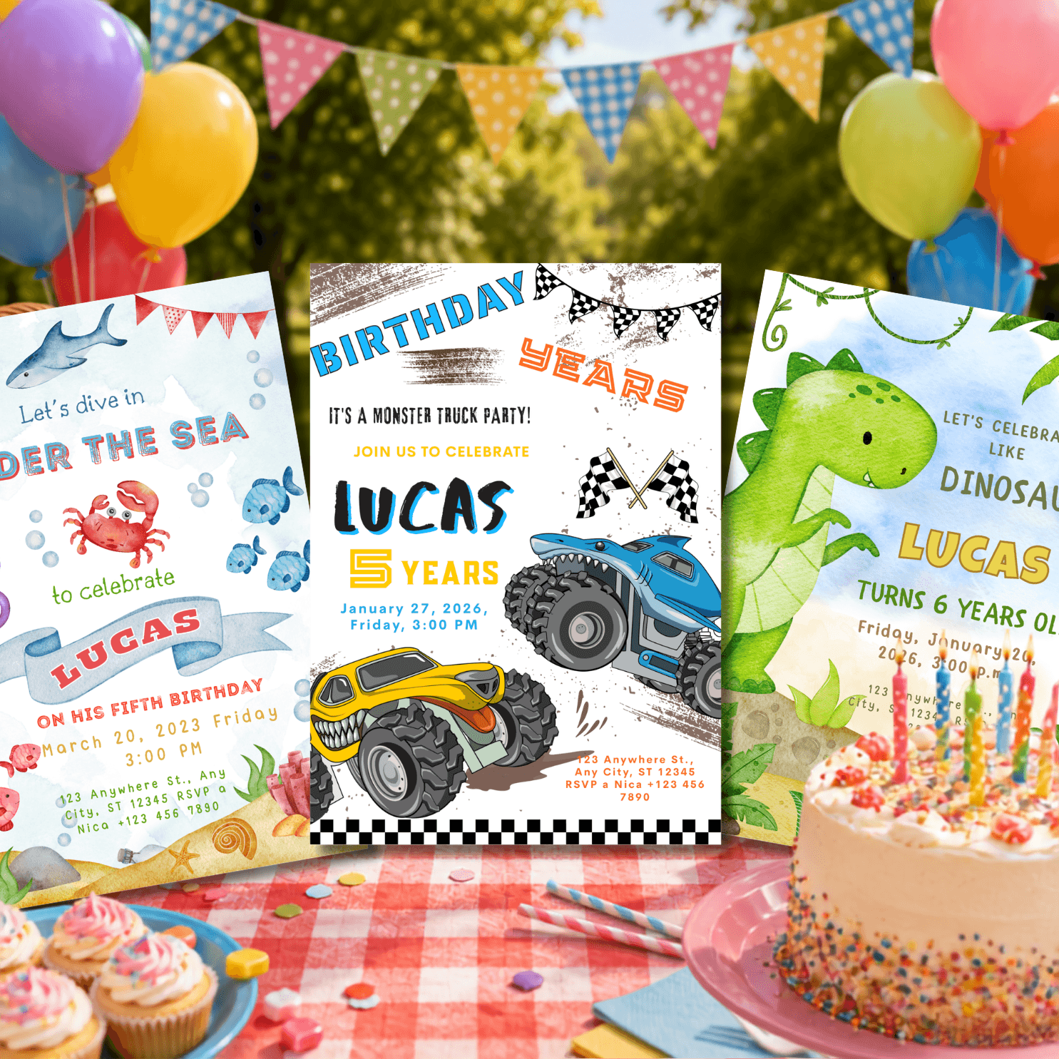 500+ Digital Invitation Templates | Editable Canva Birthday Invitations - Image 3